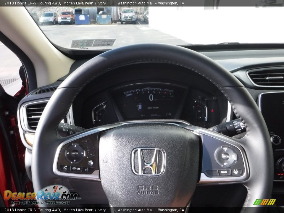 2018 Honda CR-V Touring AWD Molten Lava Pearl / Ivory Photo #21