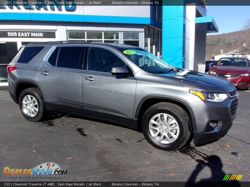 2021 Chevrolet Traverse LT AWD Satin Steel Metallic / Jet Black Photo #1