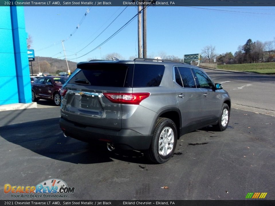 2021 Chevrolet Traverse LT AWD Satin Steel Metallic / Jet Black Photo #3
