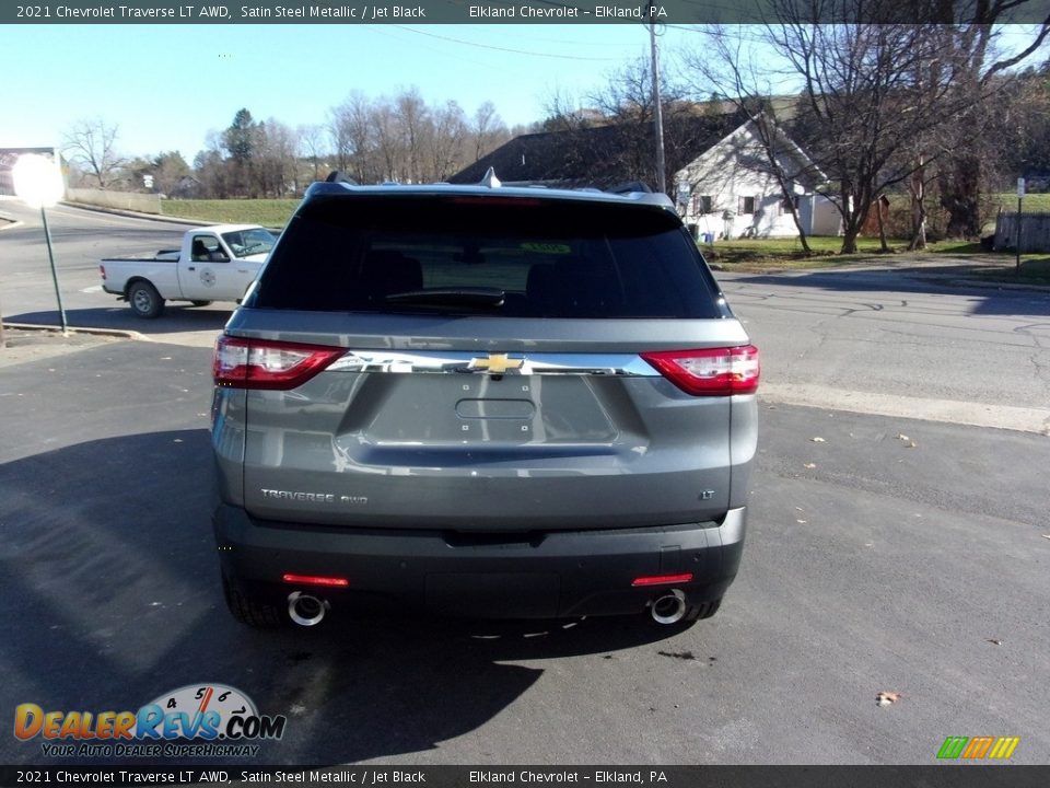 2021 Chevrolet Traverse LT AWD Satin Steel Metallic / Jet Black Photo #4
