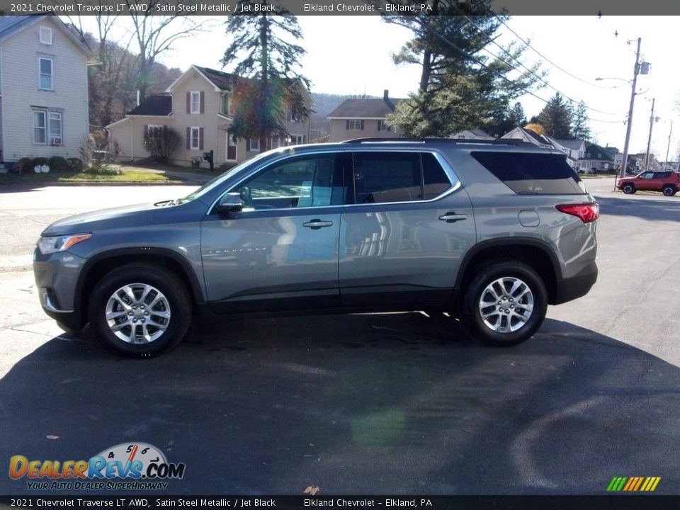 2021 Chevrolet Traverse LT AWD Satin Steel Metallic / Jet Black Photo #6