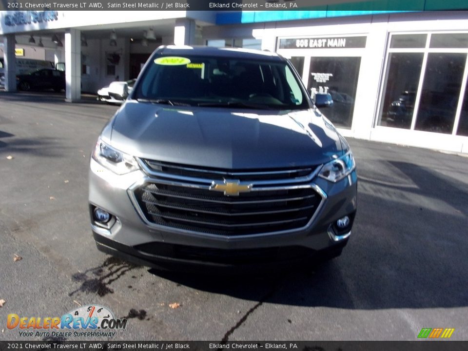 2021 Chevrolet Traverse LT AWD Satin Steel Metallic / Jet Black Photo #8
