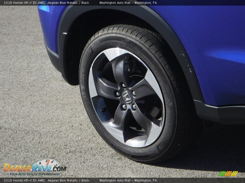 2018 Honda HR-V EX AWD Aegean Blue Metallic / Black Photo #3