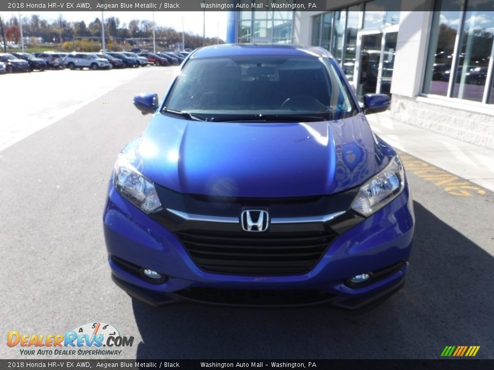 2018 Honda HR-V EX AWD Aegean Blue Metallic / Black Photo #5