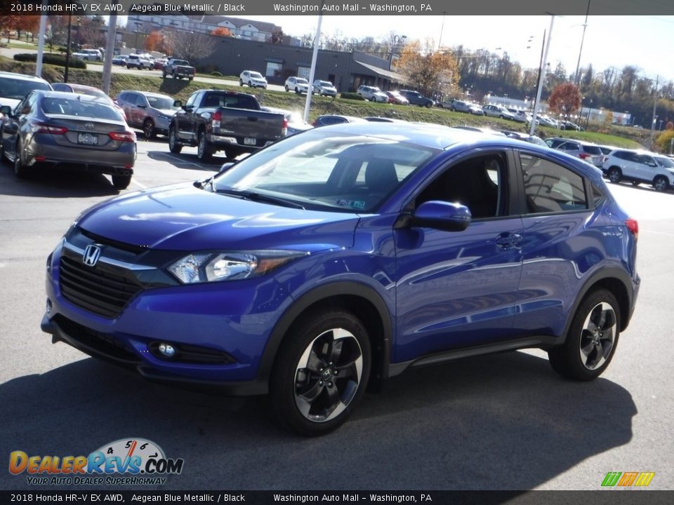 2018 Honda HR-V EX AWD Aegean Blue Metallic / Black Photo #6