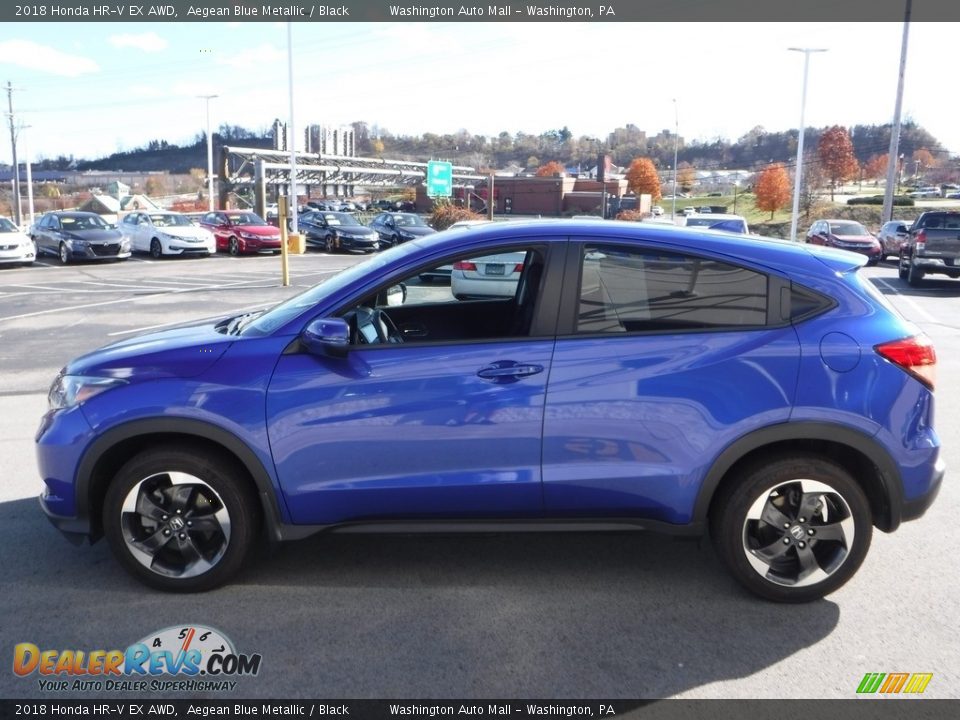 2018 Honda HR-V EX AWD Aegean Blue Metallic / Black Photo #7