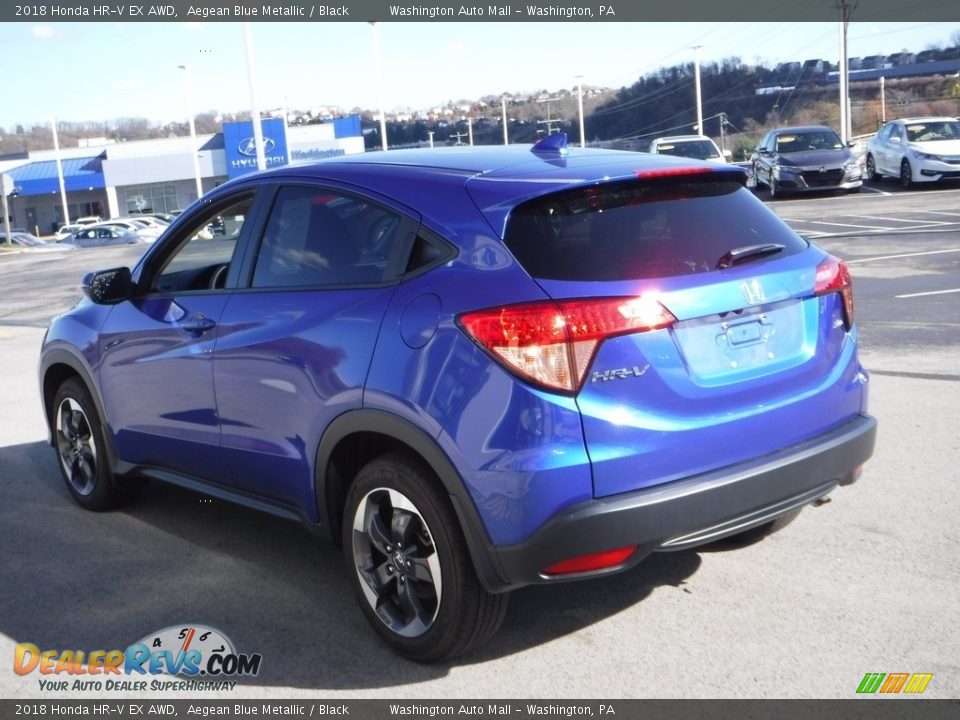 2018 Honda HR-V EX AWD Aegean Blue Metallic / Black Photo #8