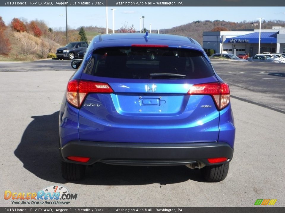 2018 Honda HR-V EX AWD Aegean Blue Metallic / Black Photo #9