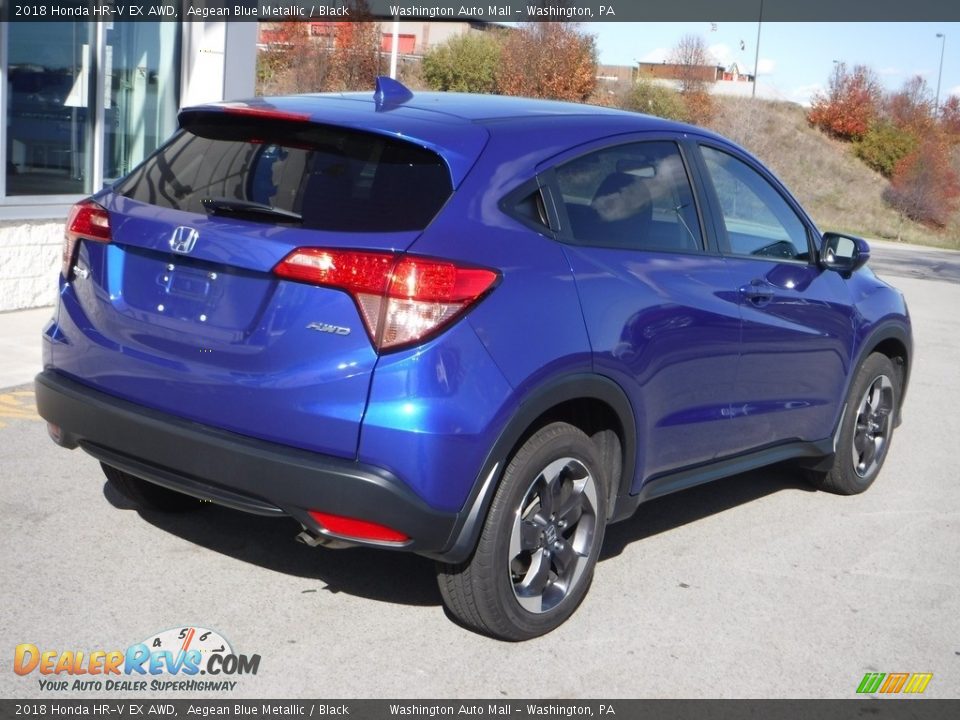 2018 Honda HR-V EX AWD Aegean Blue Metallic / Black Photo #10