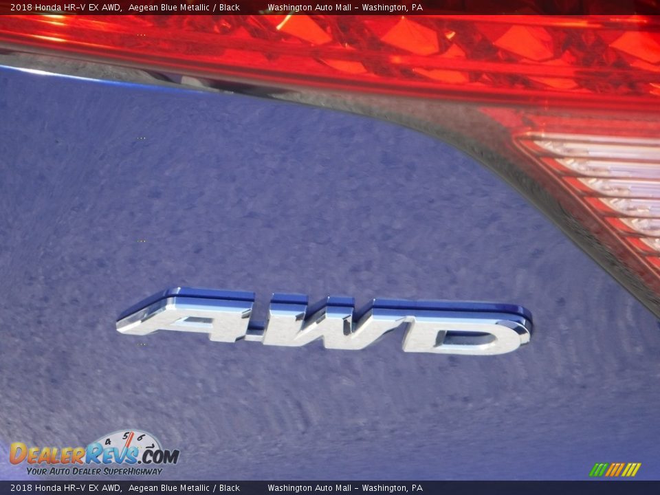 2018 Honda HR-V EX AWD Aegean Blue Metallic / Black Photo #11