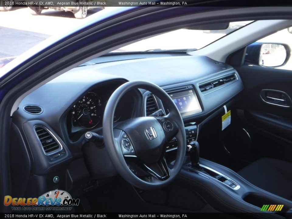 2018 Honda HR-V EX AWD Aegean Blue Metallic / Black Photo #15