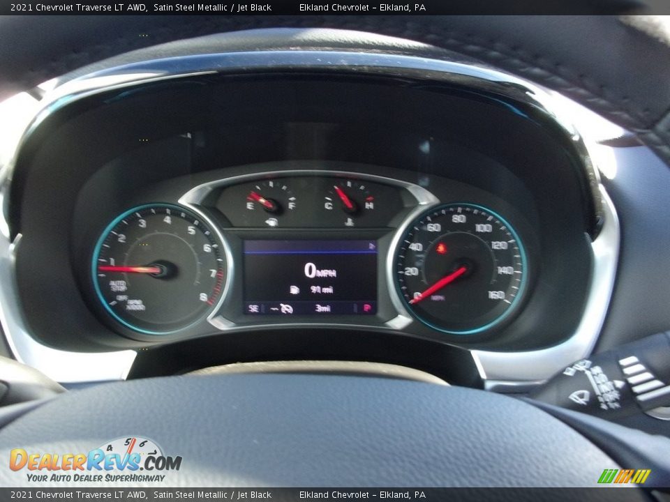 2021 Chevrolet Traverse LT AWD Satin Steel Metallic / Jet Black Photo #19