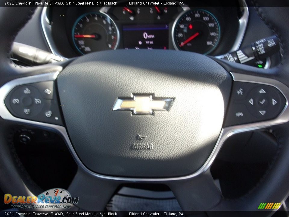2021 Chevrolet Traverse LT AWD Satin Steel Metallic / Jet Black Photo #20