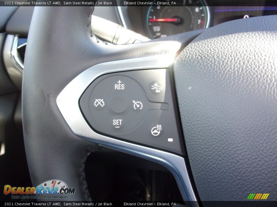 2021 Chevrolet Traverse LT AWD Satin Steel Metallic / Jet Black Photo #22