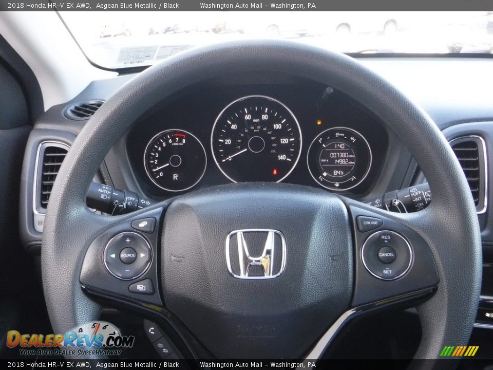 2018 Honda HR-V EX AWD Aegean Blue Metallic / Black Photo #23