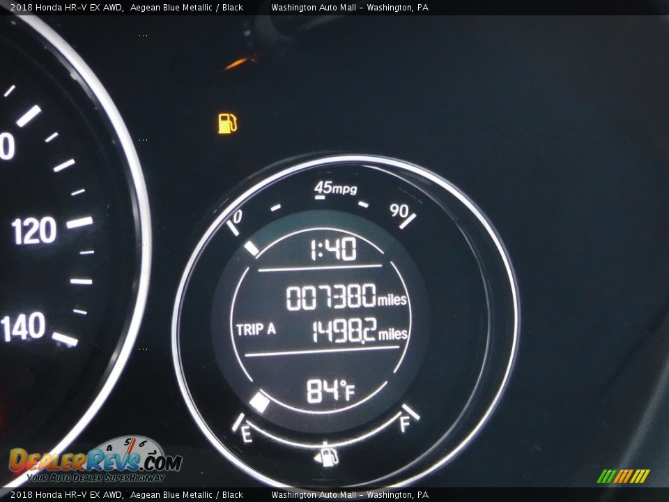 2018 Honda HR-V EX AWD Aegean Blue Metallic / Black Photo #32
