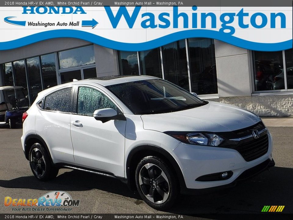 2018 Honda HR-V EX AWD White Orchid Pearl / Gray Photo #1