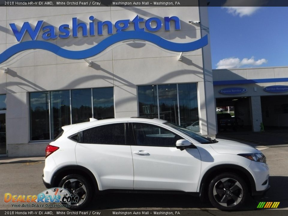 2018 Honda HR-V EX AWD White Orchid Pearl / Gray Photo #2