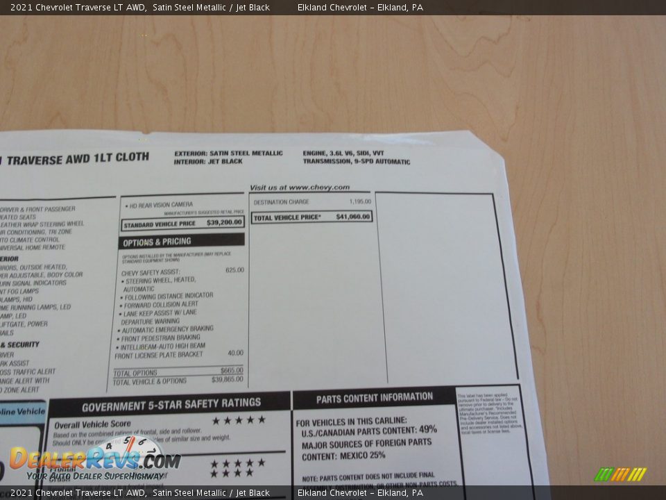 2021 Chevrolet Traverse LT AWD Satin Steel Metallic / Jet Black Photo #36