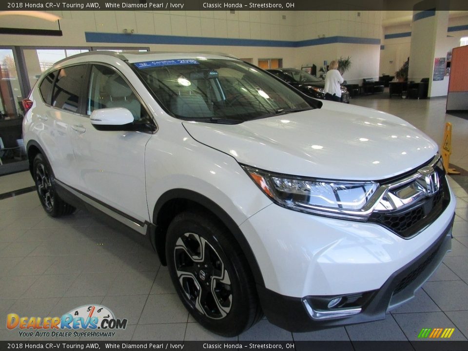 2018 Honda CR-V Touring AWD White Diamond Pearl / Ivory Photo #3