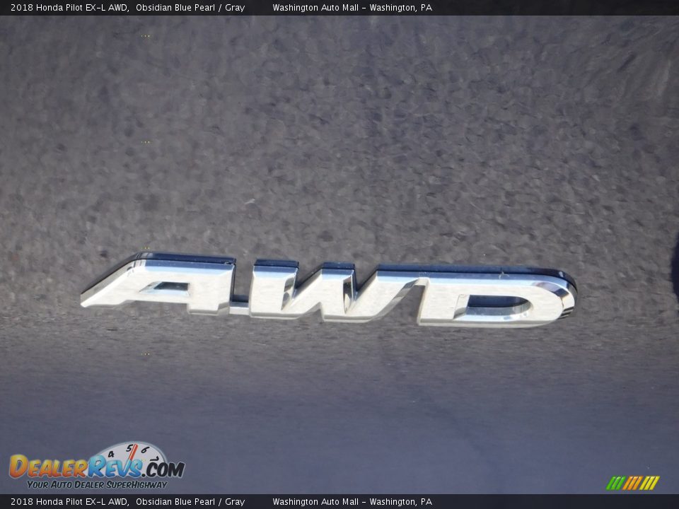 2018 Honda Pilot EX-L AWD Obsidian Blue Pearl / Gray Photo #11
