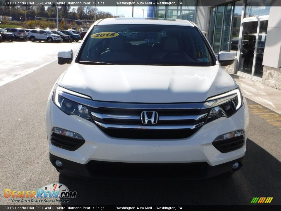 2018 Honda Pilot EX-L AWD White Diamond Pearl / Beige Photo #5