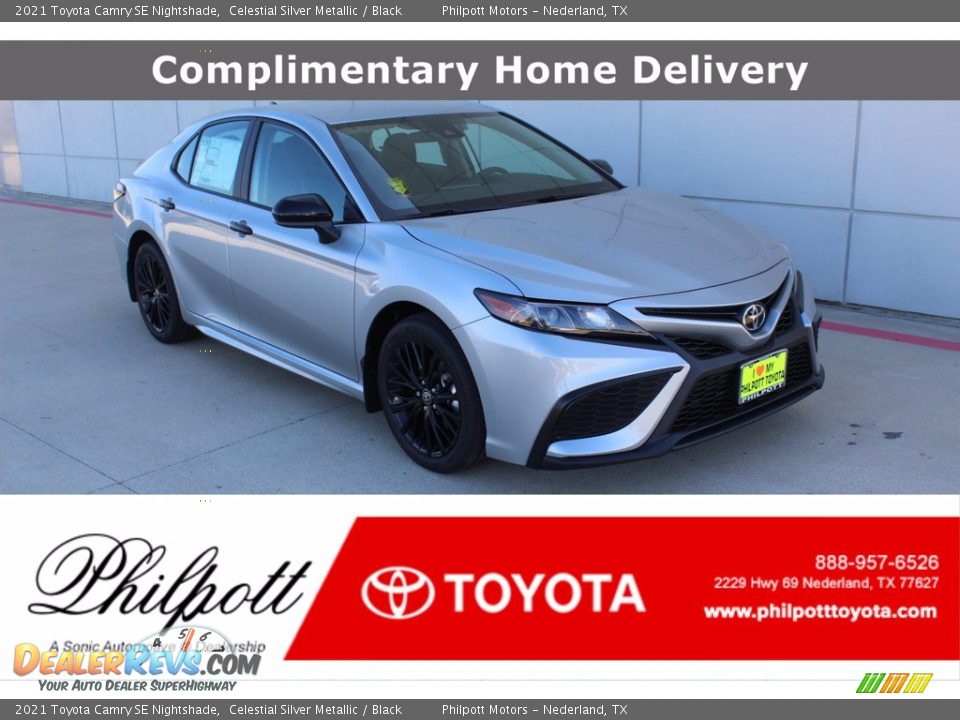 2021 Toyota Camry SE Nightshade Celestial Silver Metallic / Black Photo #1