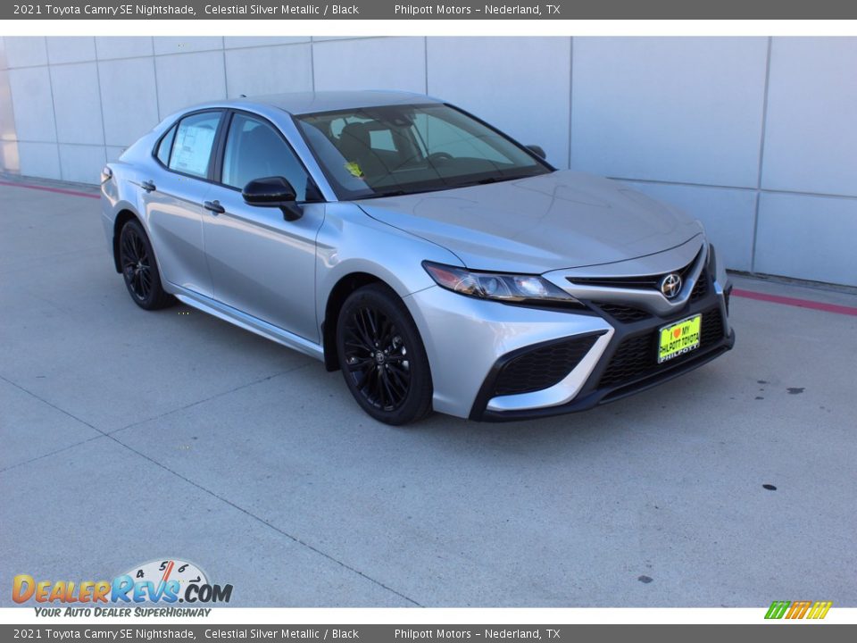 2021 Toyota Camry SE Nightshade Celestial Silver Metallic / Black Photo #2