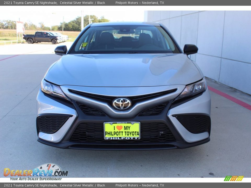 2021 Toyota Camry SE Nightshade Celestial Silver Metallic / Black Photo #3