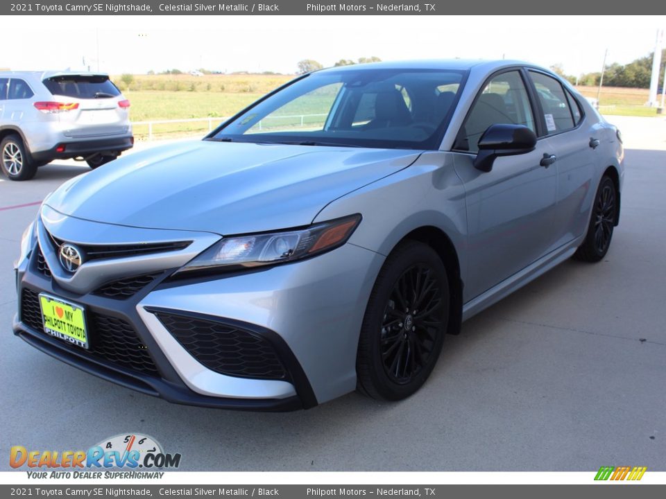 2021 Toyota Camry SE Nightshade Celestial Silver Metallic / Black Photo #4