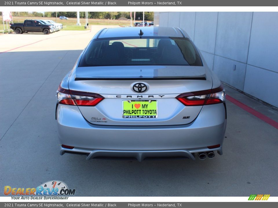 2021 Toyota Camry SE Nightshade Celestial Silver Metallic / Black Photo #7