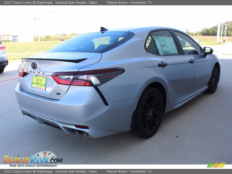 2021 Toyota Camry SE Nightshade Celestial Silver Metallic / Black Photo #8