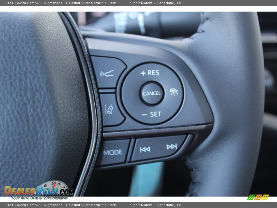 2021 Toyota Camry SE Nightshade Celestial Silver Metallic / Black Photo #12