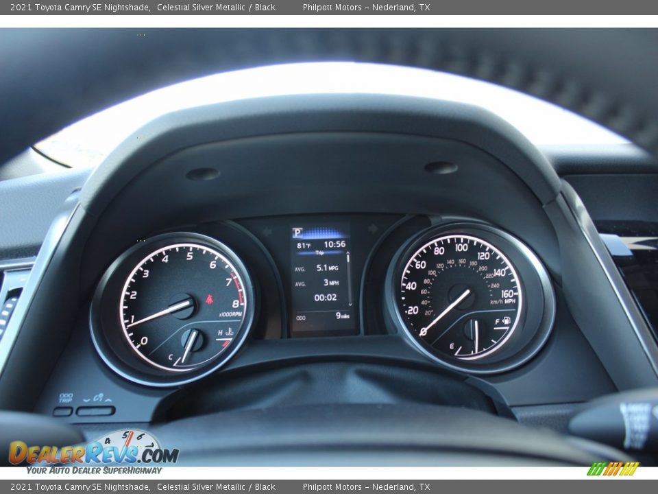 2021 Toyota Camry SE Nightshade Celestial Silver Metallic / Black Photo #13