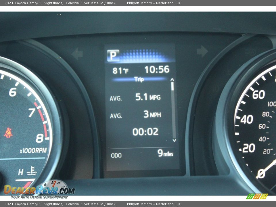 2021 Toyota Camry SE Nightshade Celestial Silver Metallic / Black Photo #14