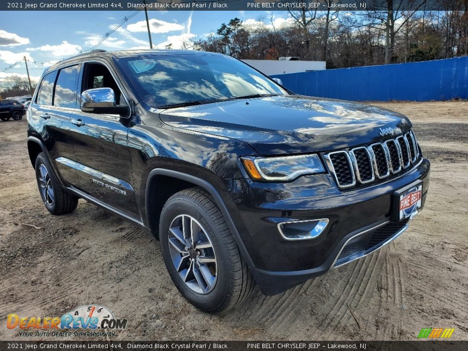 2021 Jeep Grand Cherokee Limited 4x4 Diamond Black Crystal Pearl / Black Photo #1
