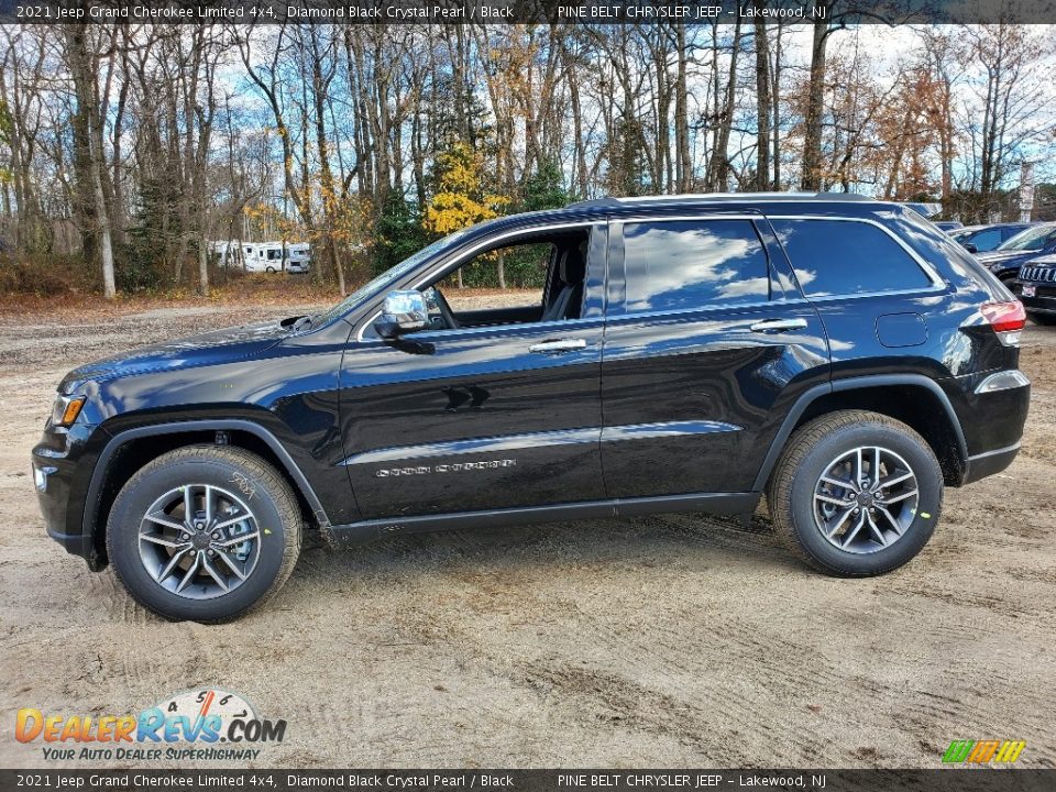 Diamond Black Crystal Pearl 2021 Jeep Grand Cherokee Limited 4x4 Photo #4