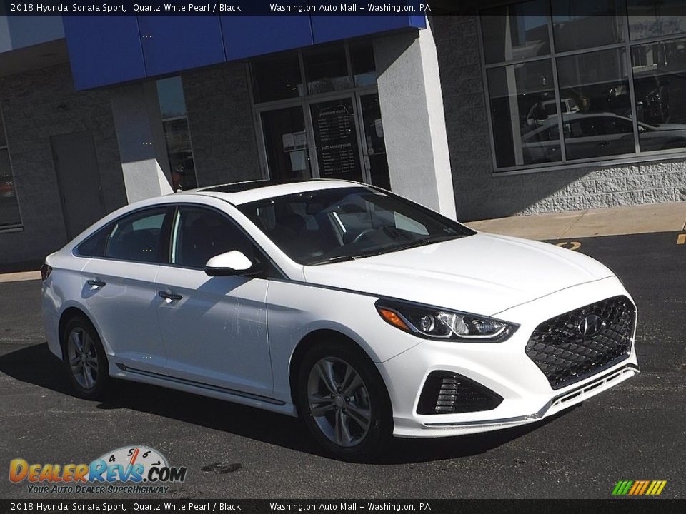 2018 Hyundai Sonata Sport Quartz White Pearl / Black Photo #1