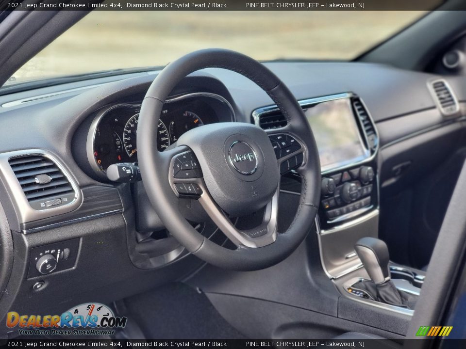 2021 Jeep Grand Cherokee Limited 4x4 Diamond Black Crystal Pearl / Black Photo #10