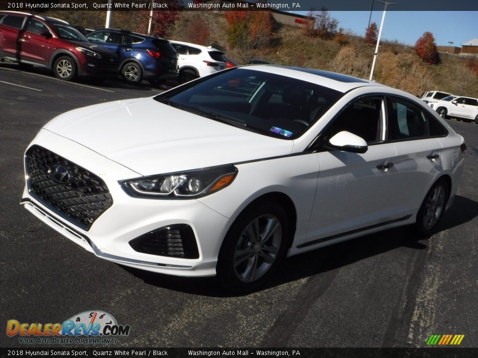 2018 Hyundai Sonata Sport Quartz White Pearl / Black Photo #6