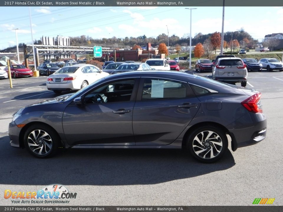 2017 Honda Civic EX Sedan Modern Steel Metallic / Black Photo #7