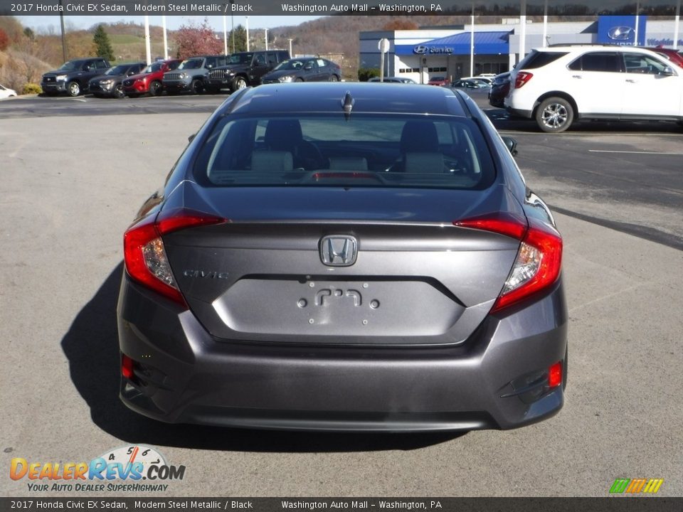 2017 Honda Civic EX Sedan Modern Steel Metallic / Black Photo #8