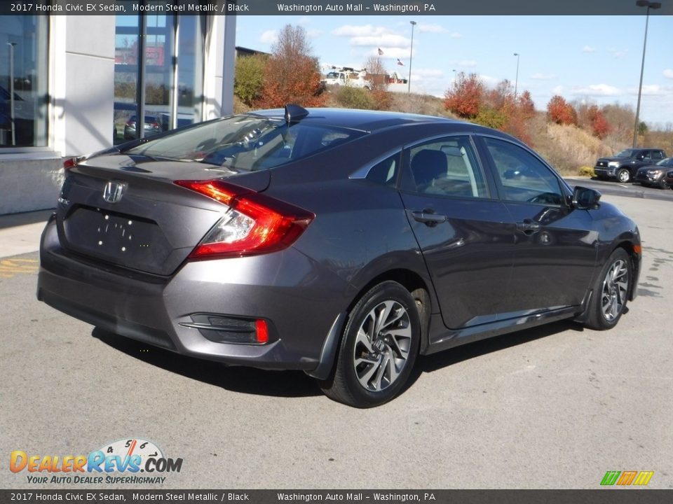 2017 Honda Civic EX Sedan Modern Steel Metallic / Black Photo #9