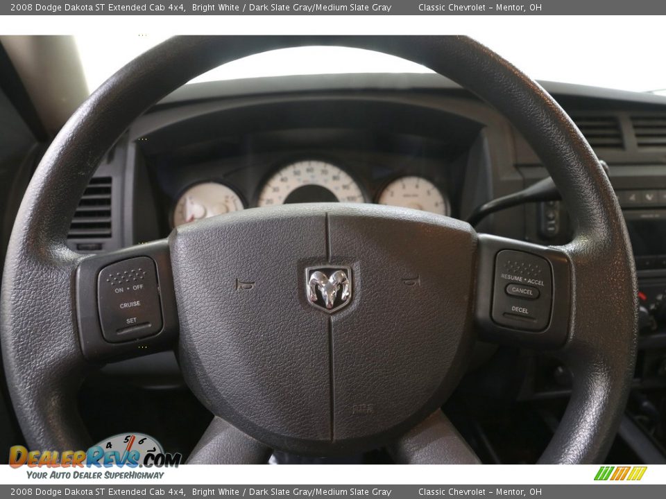 2008 Dodge Dakota ST Extended Cab 4x4 Steering Wheel Photo #8