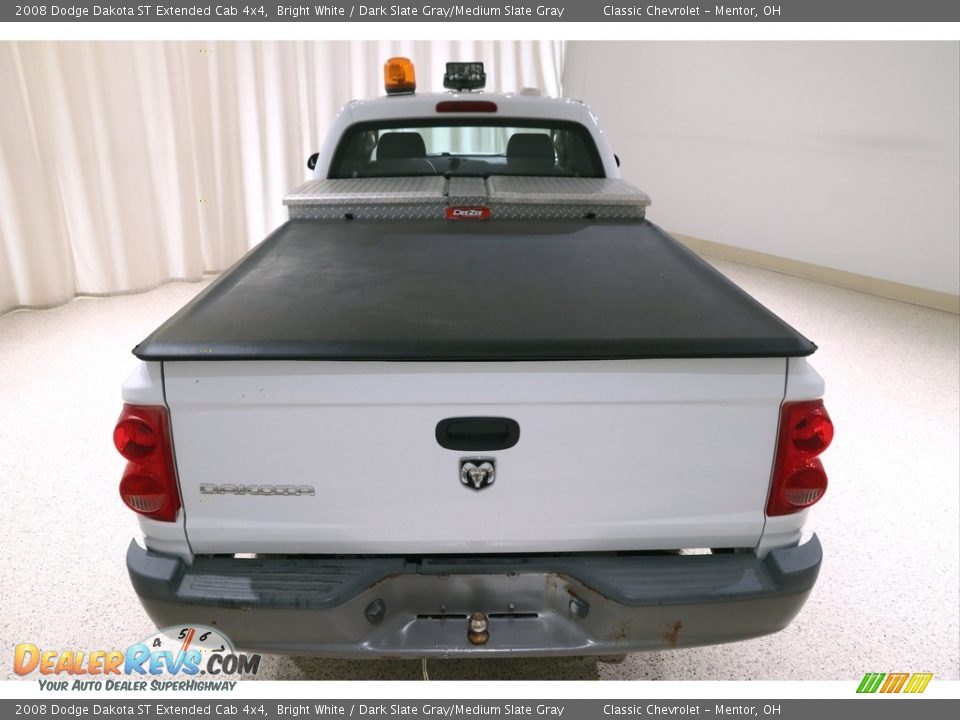 2008 Dodge Dakota ST Extended Cab 4x4 Bright White / Dark Slate Gray/Medium Slate Gray Photo #25