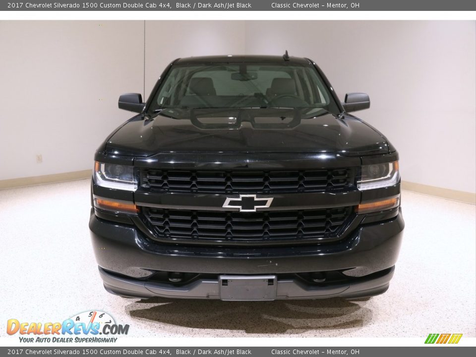 2017 Chevrolet Silverado 1500 Custom Double Cab 4x4 Black / Dark Ash/Jet Black Photo #2