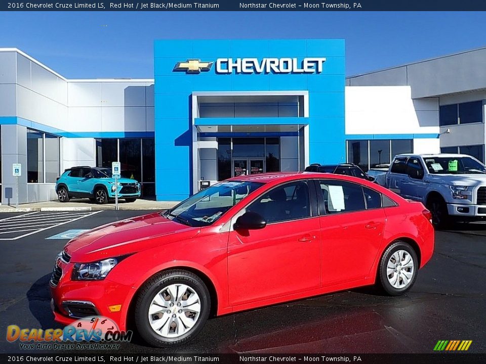 2016 Chevrolet Cruze Limited LS Red Hot / Jet Black/Medium Titanium Photo #1