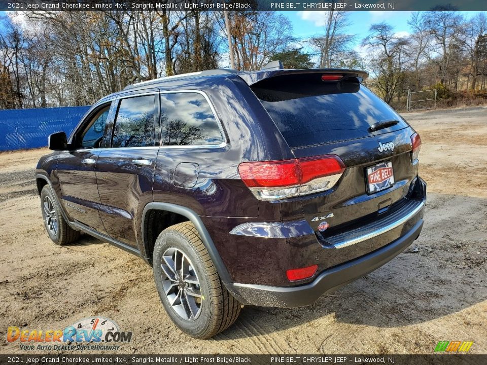 2021 Jeep Grand Cherokee Limited 4x4 Sangria Metallic / Light Frost Beige/Black Photo #6