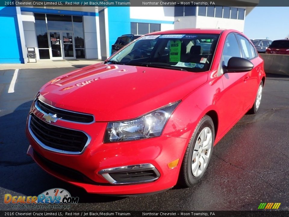 2016 Chevrolet Cruze Limited LS Red Hot / Jet Black/Medium Titanium Photo #2