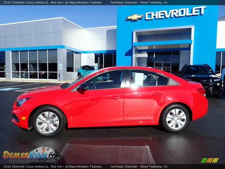 2016 Chevrolet Cruze Limited LS Red Hot / Jet Black/Medium Titanium Photo #3